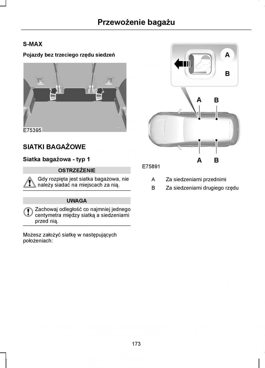 Ford S Max I 1 instrukcja obslugi / page 175