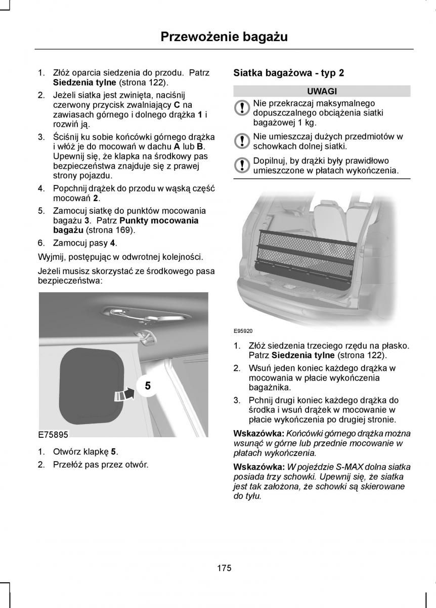 Ford S Max I 1 instrukcja obslugi / page 177