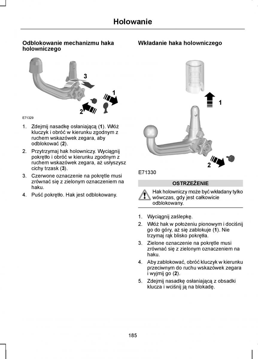 Ford S Max I 1 instrukcja obslugi / page 187