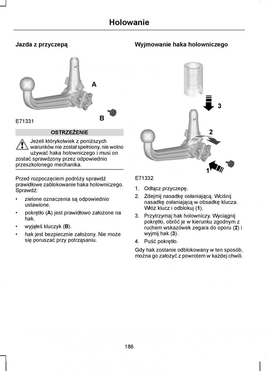 Ford S Max I 1 instrukcja obslugi / page 188