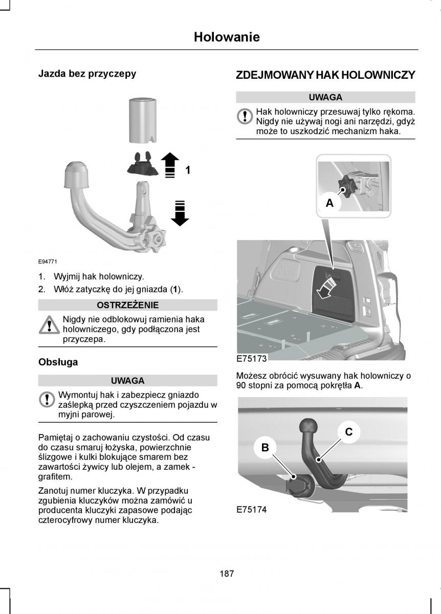 Ford S Max I 1 instrukcja obslugi / page 189