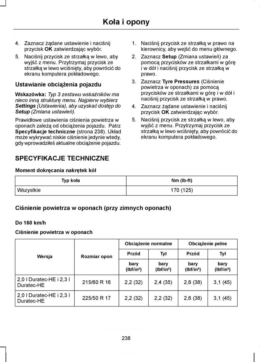 Ford S Max I 1 instrukcja obslugi / page 240