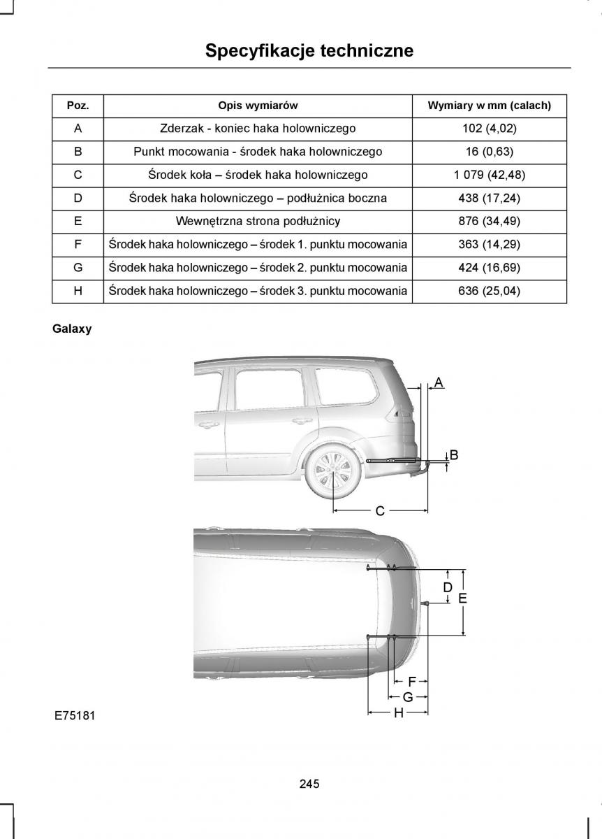 Ford S Max I 1 instrukcja obslugi / page 247