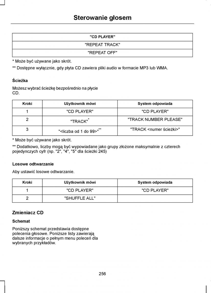 Ford S Max I 1 instrukcja obslugi / page 258