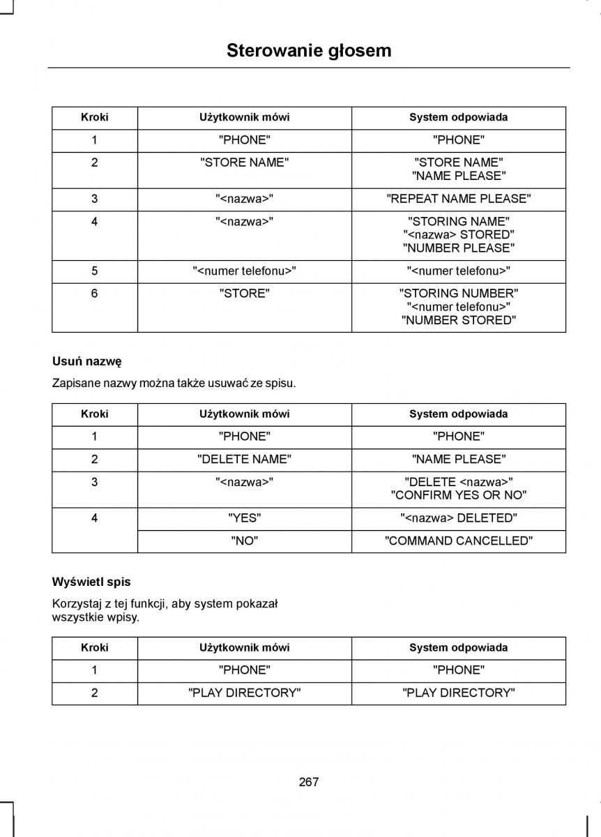 Ford S Max I 1 instrukcja obslugi / page 269