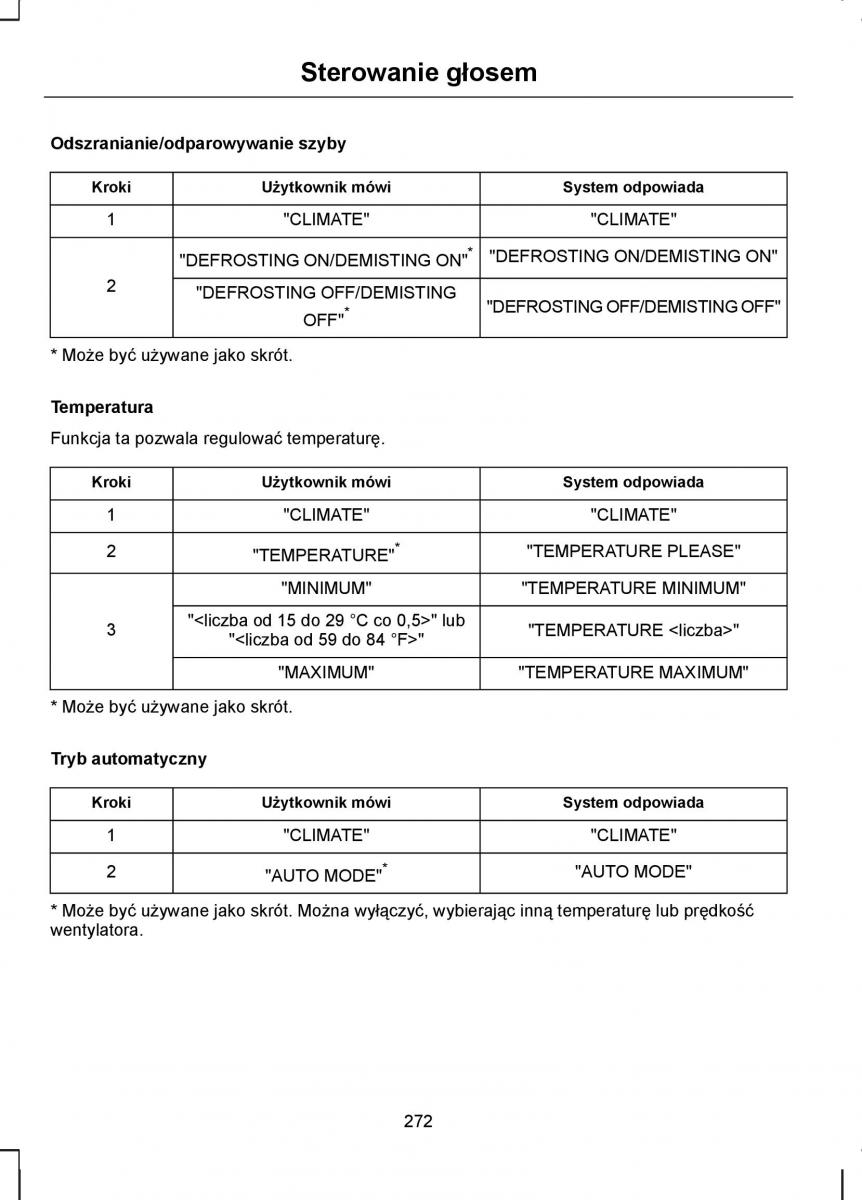 Ford S Max I 1 instrukcja obslugi / page 274