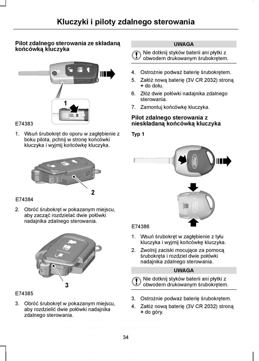 Ford S Max I 1 instrukcja obslugi / page 36