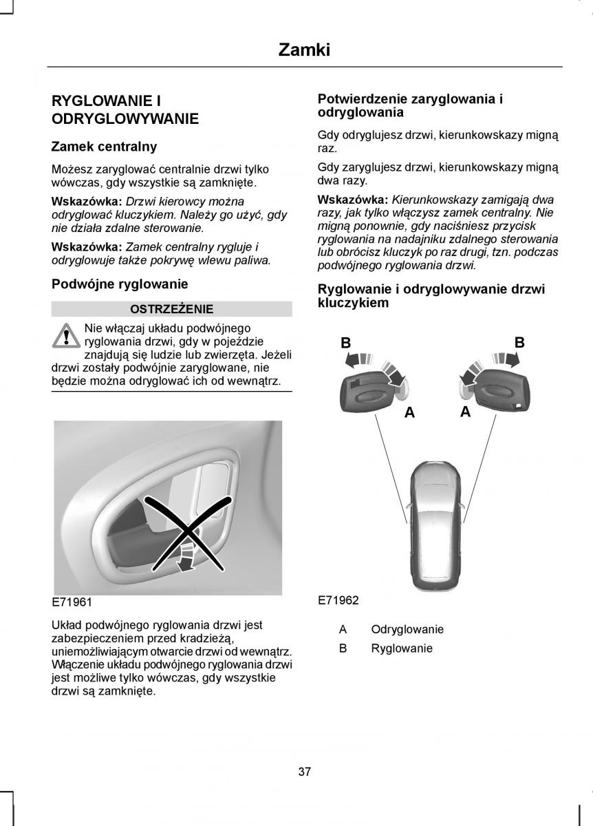 Ford S Max I 1 instrukcja obslugi / page 39