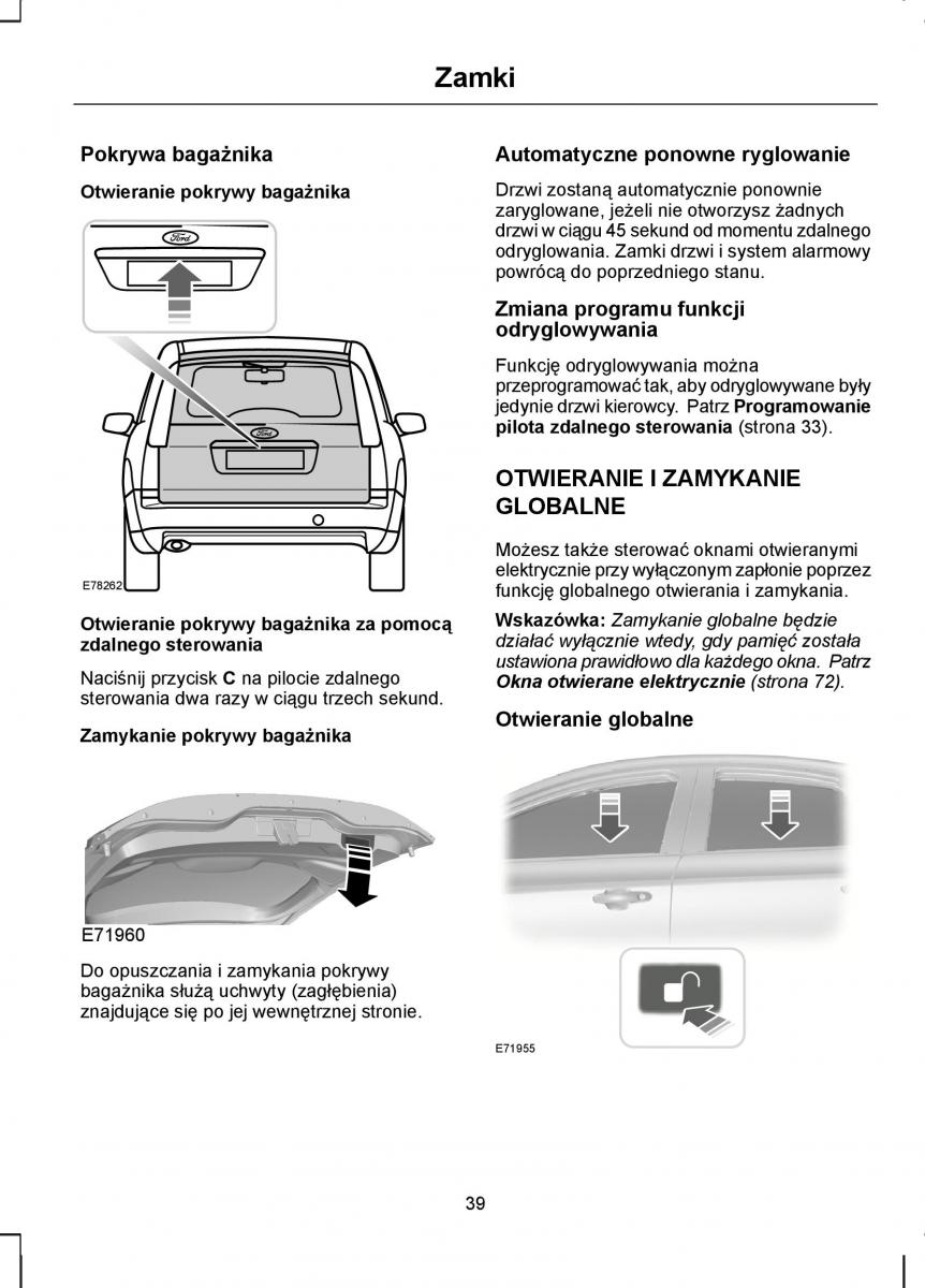 Ford S Max I 1 instrukcja obslugi / page 41