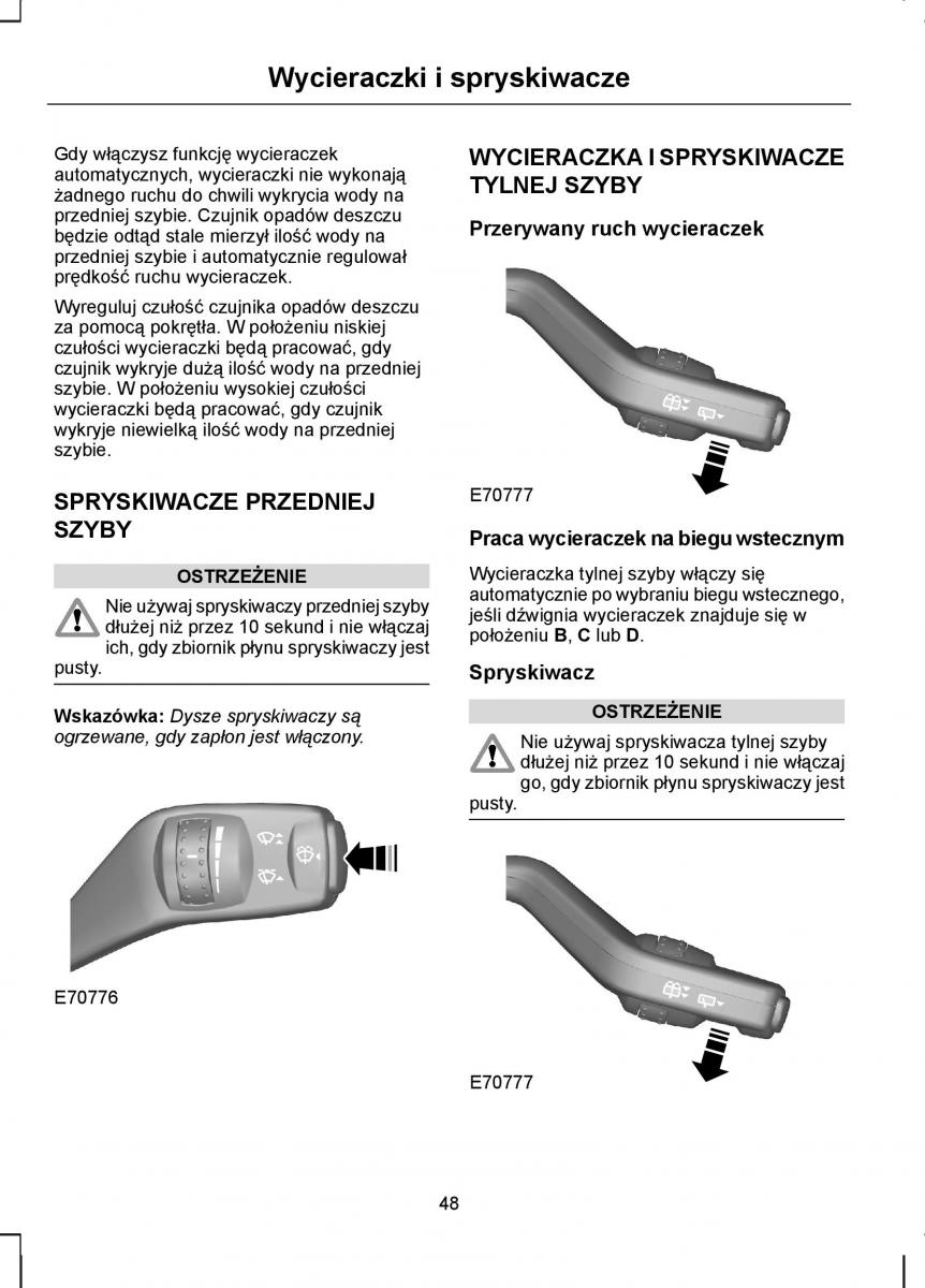 Ford S Max I 1 instrukcja obslugi / page 50