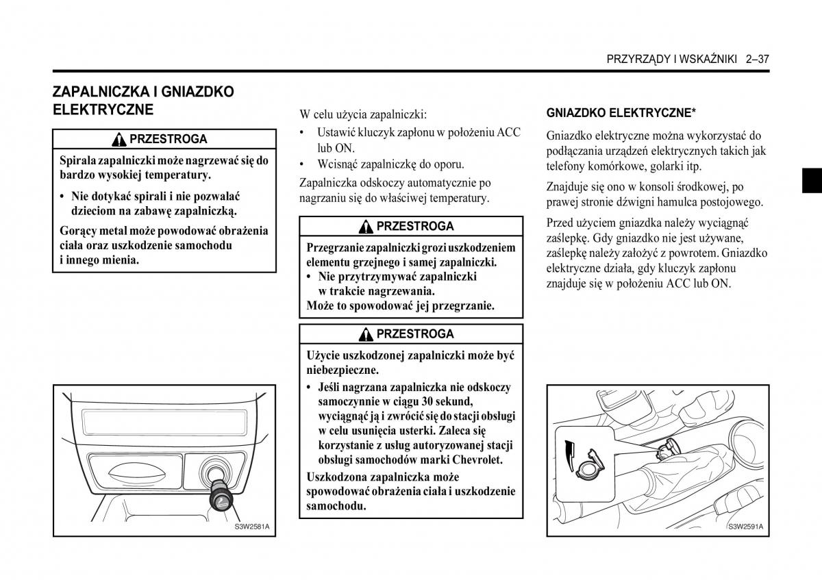 Chevrolet Aveo I 1 instrukcja obslugi / page 73