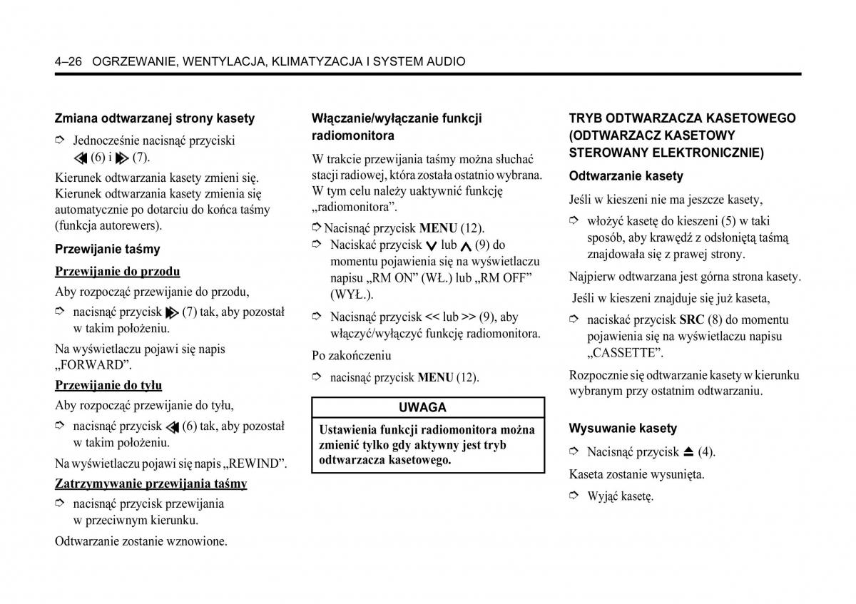 Chevrolet Aveo I 1 instrukcja obslugi / page 134