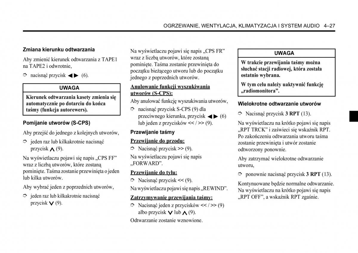 Chevrolet Aveo I 1 instrukcja obslugi / page 135