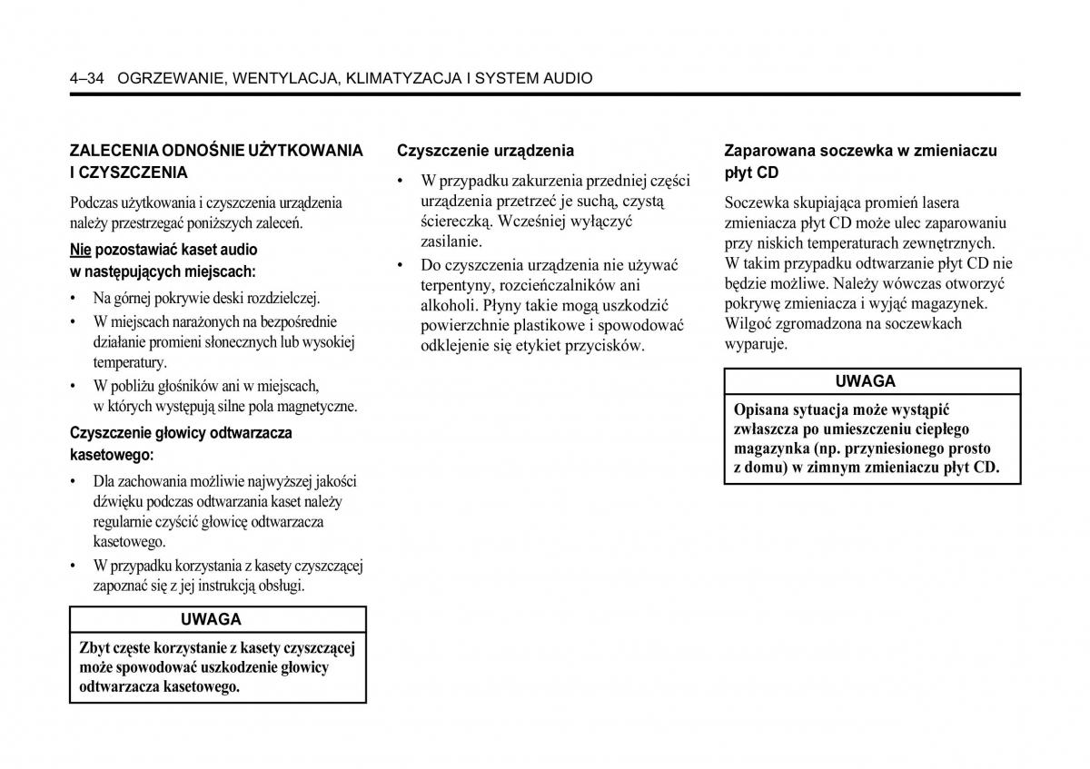 Chevrolet Aveo I 1 instrukcja obslugi / page 142