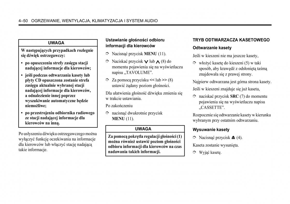 Chevrolet Aveo I 1 instrukcja obslugi / page 158