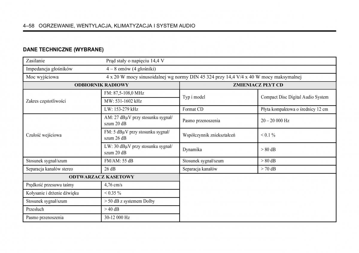 Chevrolet Aveo I 1 instrukcja obslugi / page 166