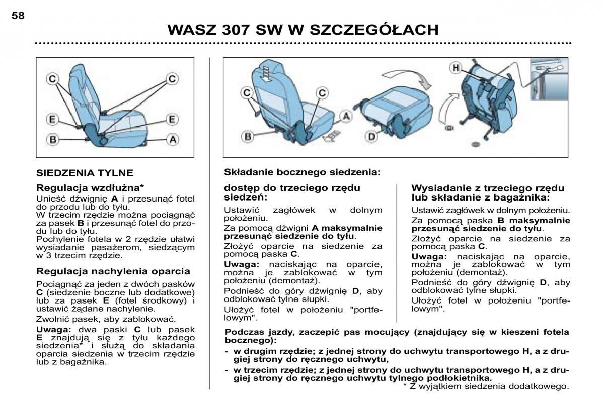 Peugeot 307 SW instrukcja obslugi / page 59