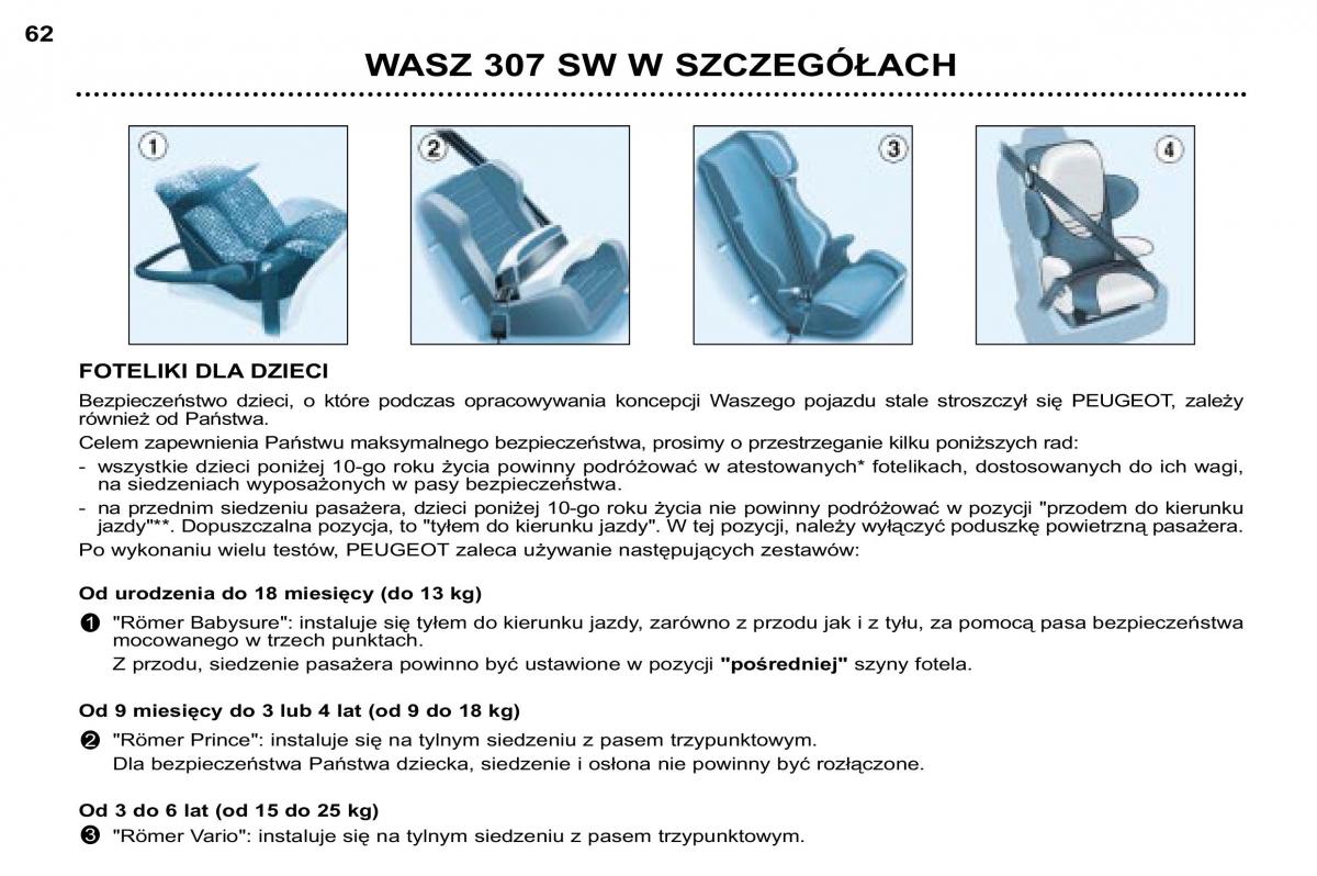 Peugeot 307 SW instrukcja obslugi / page 63