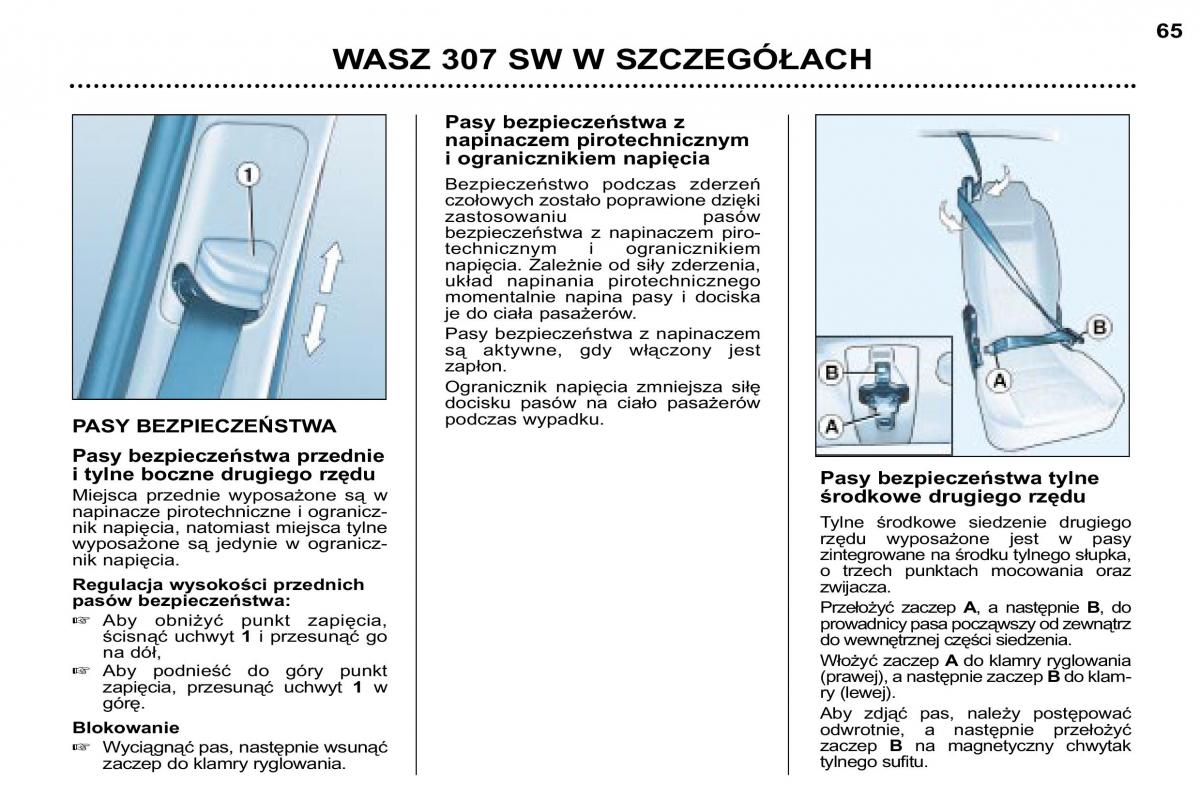 Peugeot 307 SW instrukcja obslugi / page 67