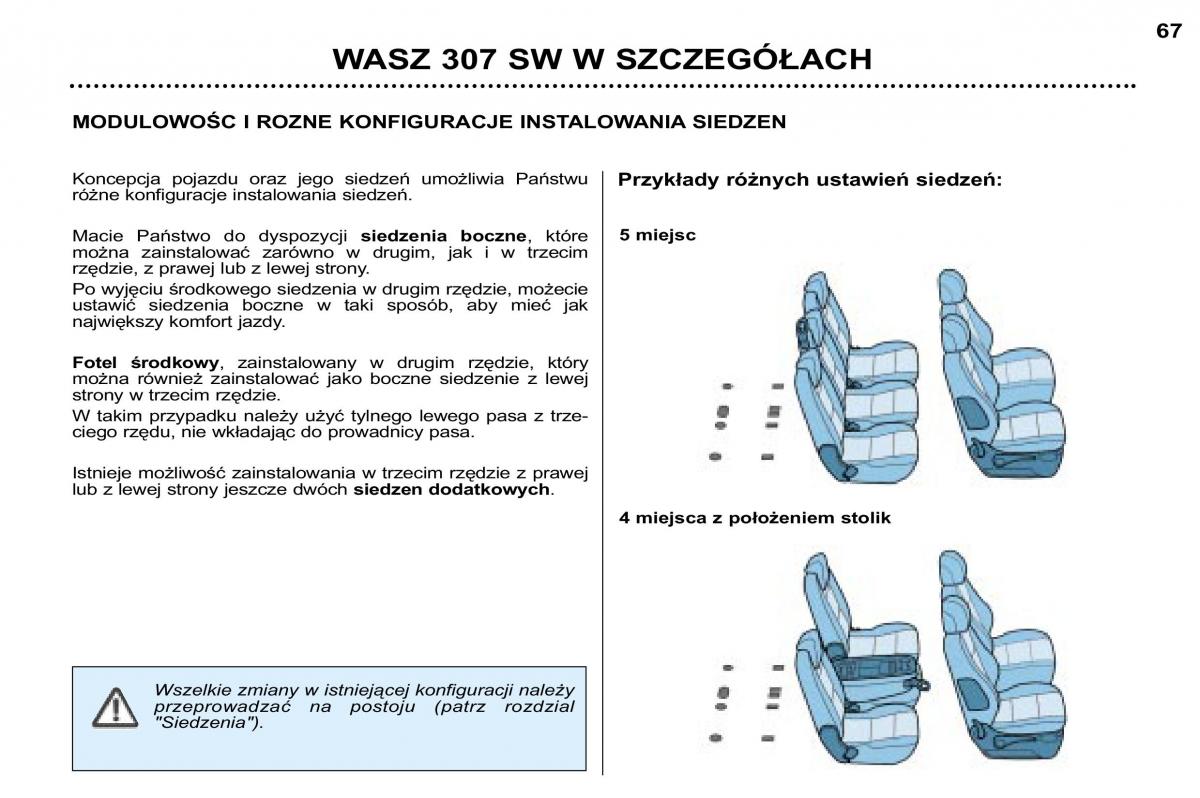 Peugeot 307 SW instrukcja obslugi / page 69