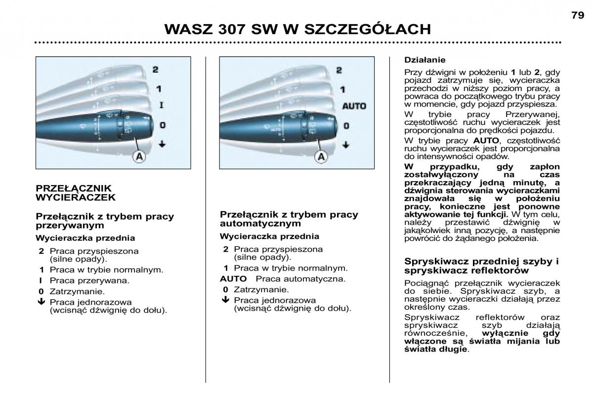 Peugeot 307 SW instrukcja obslugi / page 83