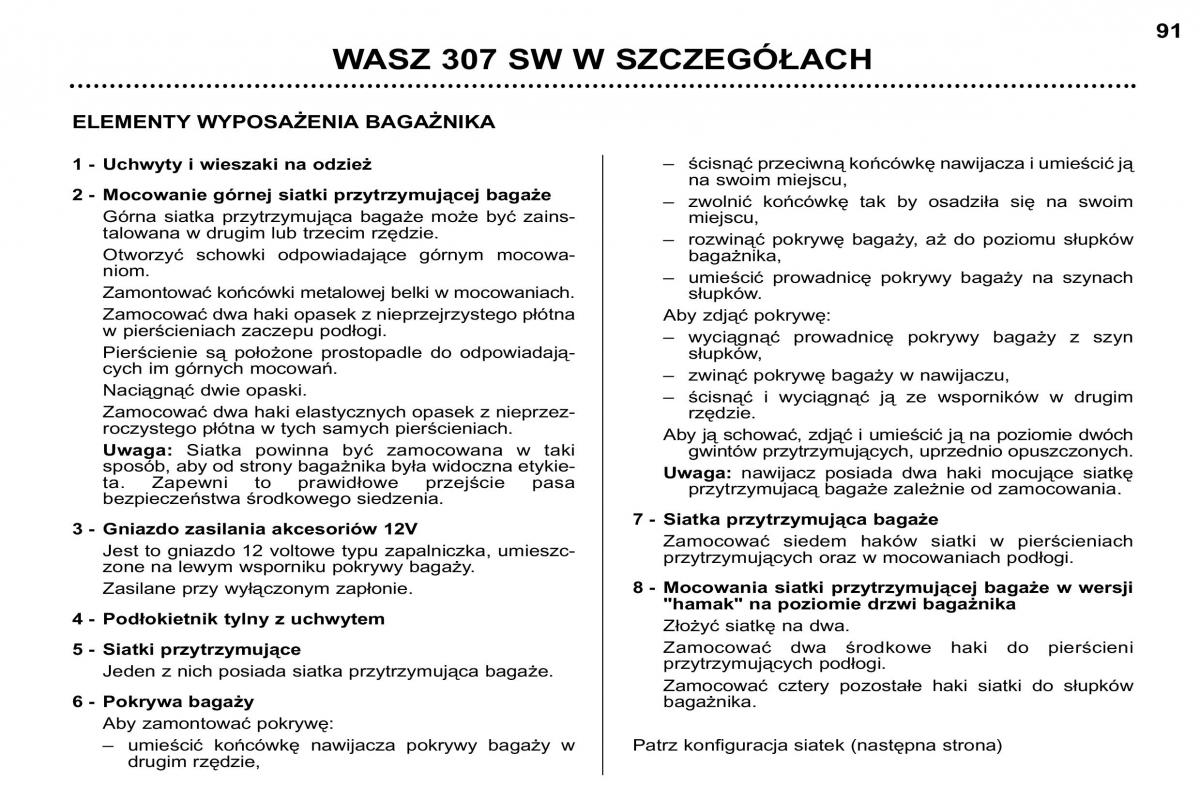 Peugeot 307 SW instrukcja obslugi / page 96