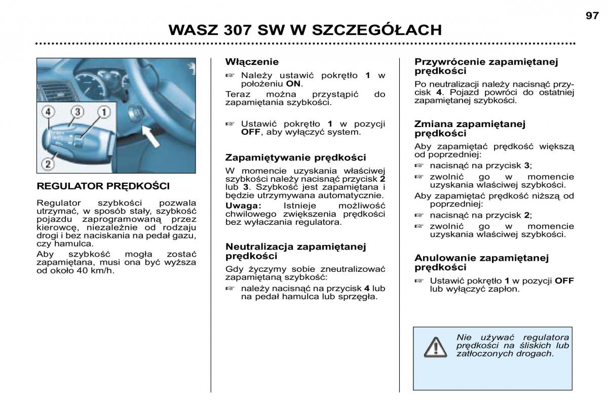 Peugeot 307 SW instrukcja obslugi / page 107