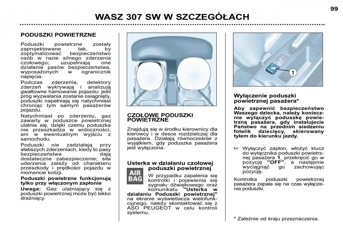 Peugeot 307 SW instrukcja obslugi / page 109