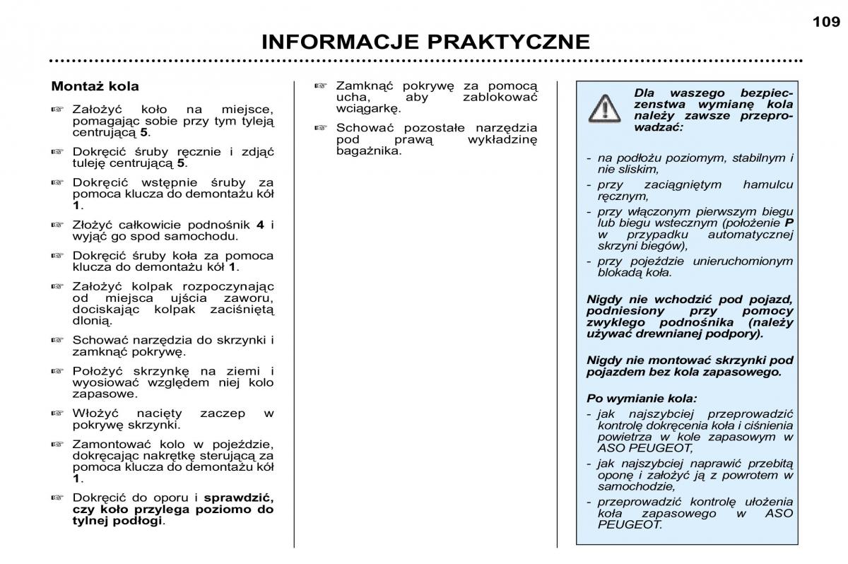 Peugeot 307 SW instrukcja obslugi / page 120