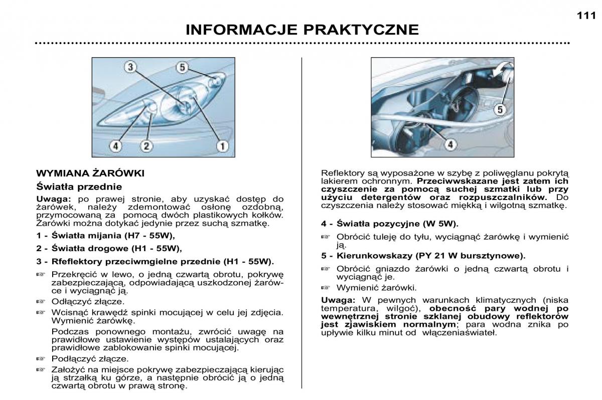 Peugeot 307 SW instrukcja obslugi / page 123