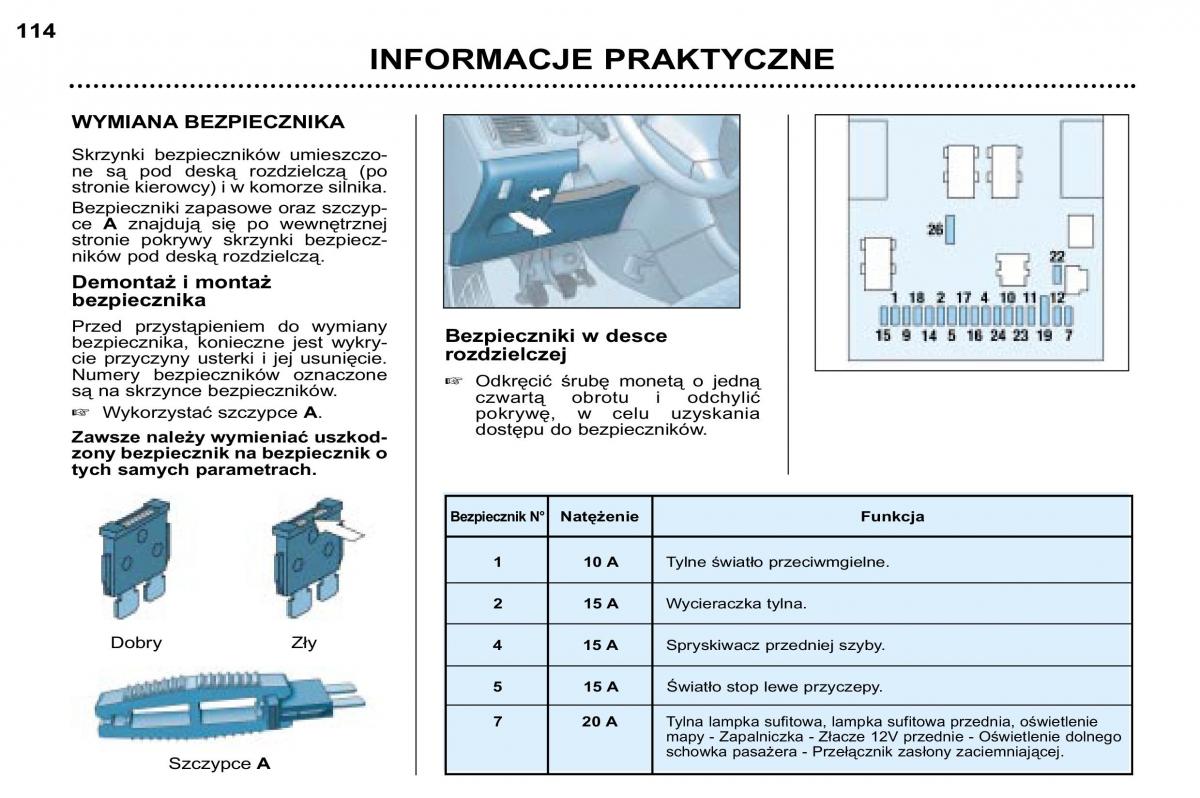 Peugeot 307 SW instrukcja obslugi / page 126