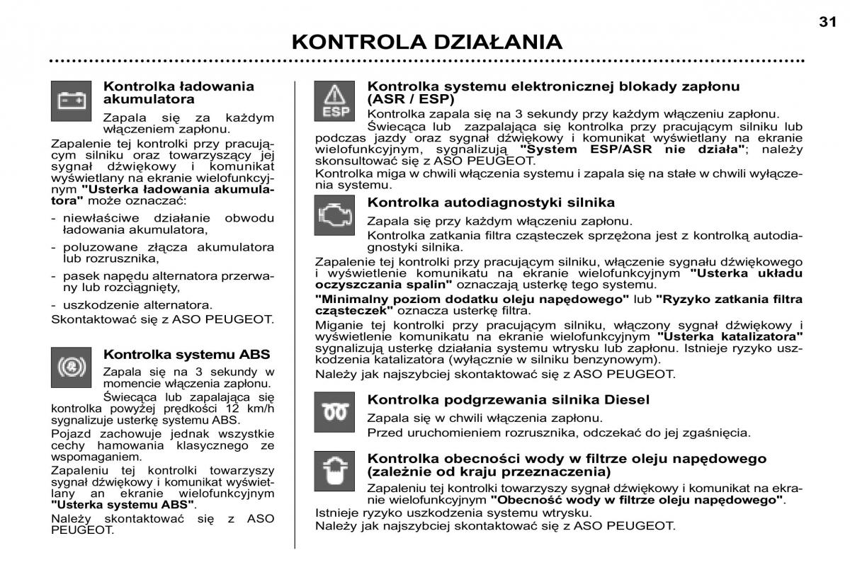 Peugeot 307 SW instrukcja obslugi / page 28