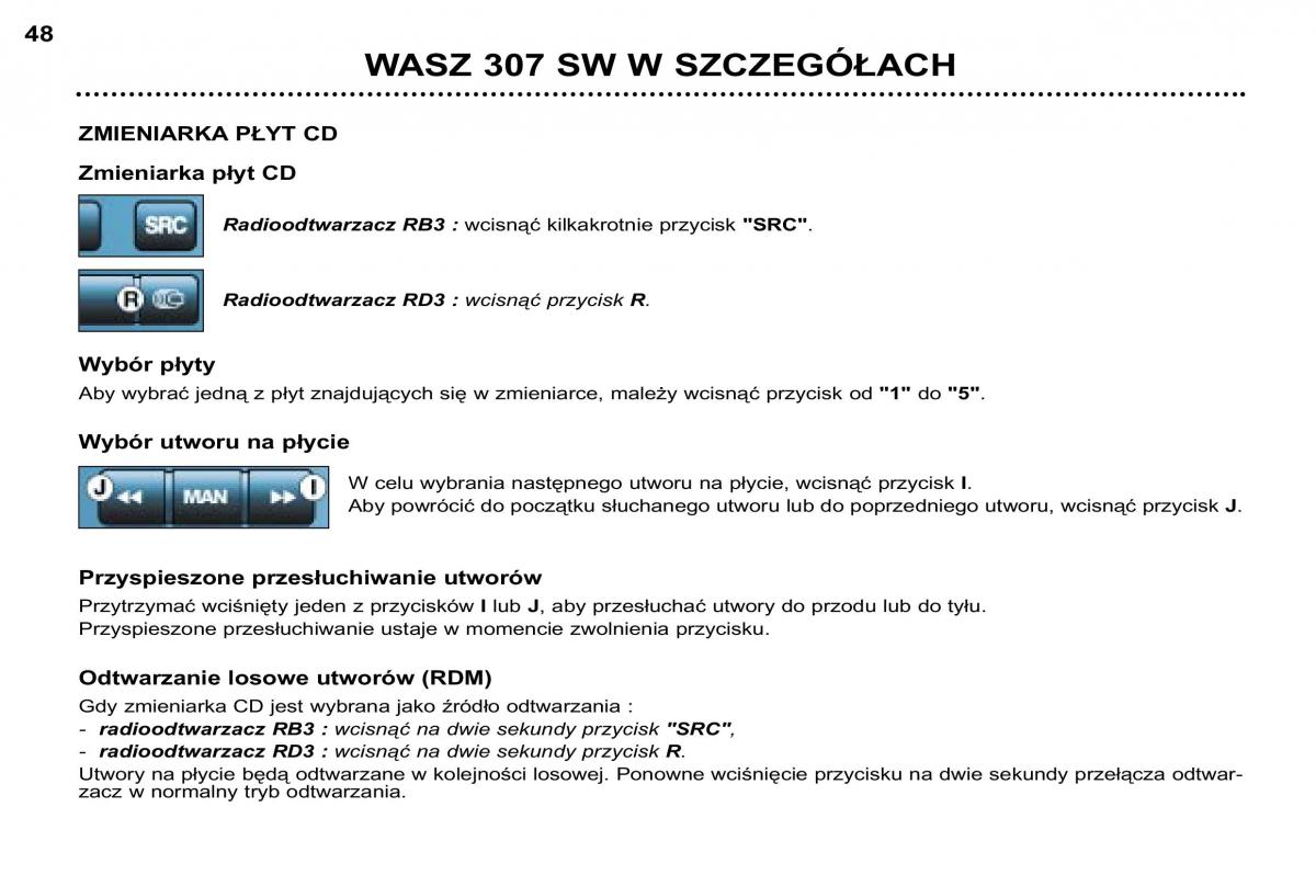 Peugeot 307 SW instrukcja obslugi / page 49