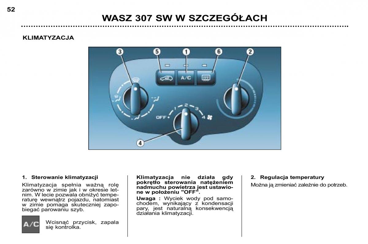 Peugeot 307 SW instrukcja obslugi / page 53