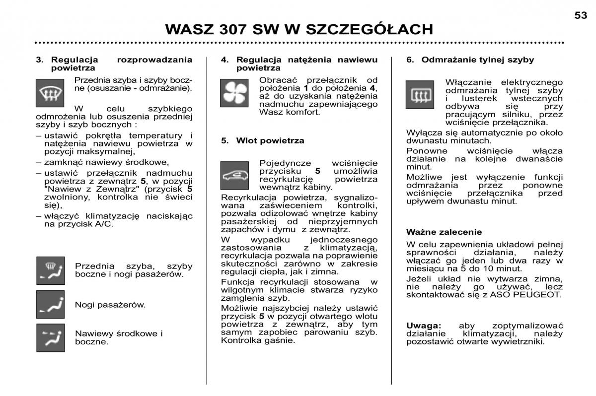 Peugeot 307 SW instrukcja obslugi / page 54