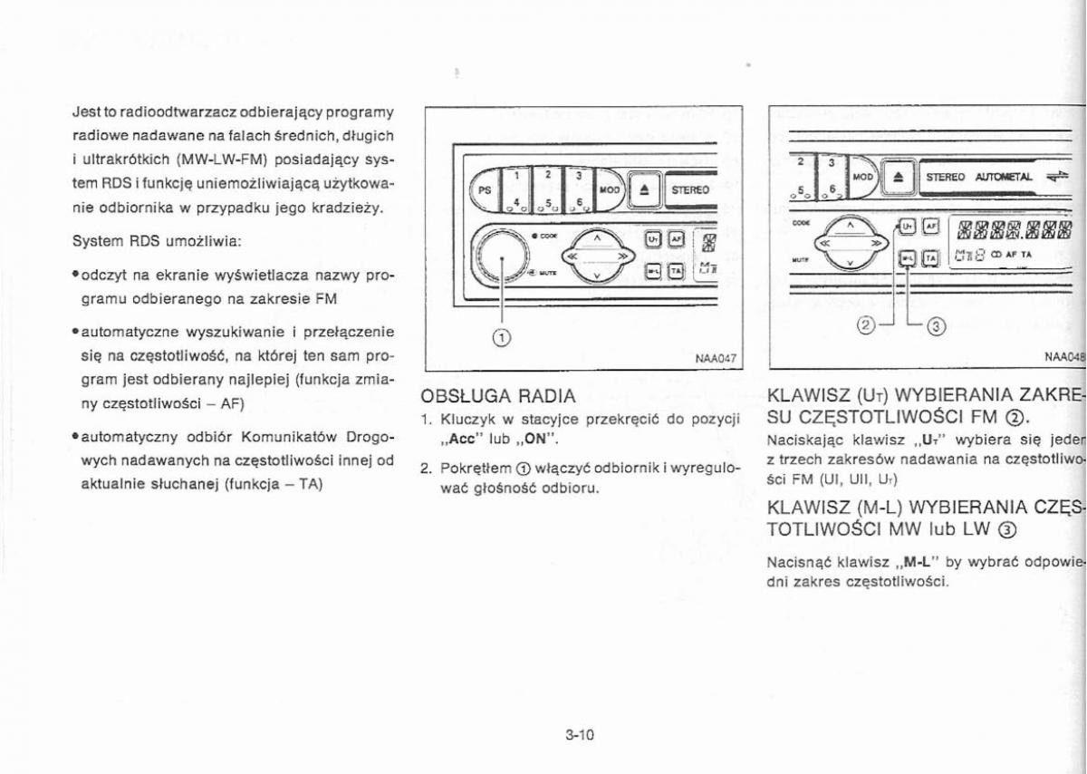 Nissan Primera P11 II instrukcja obslugi / page 66