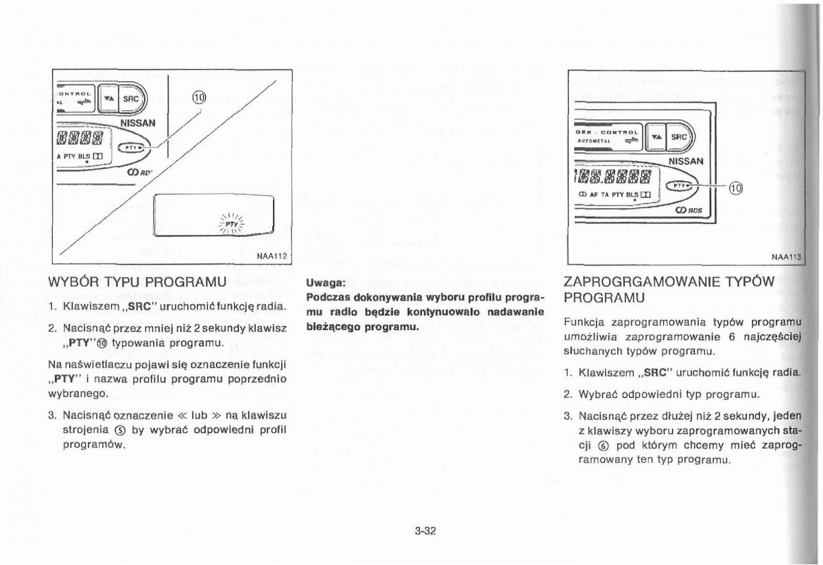 Nissan Primera P11 II instrukcja obslugi / page 88