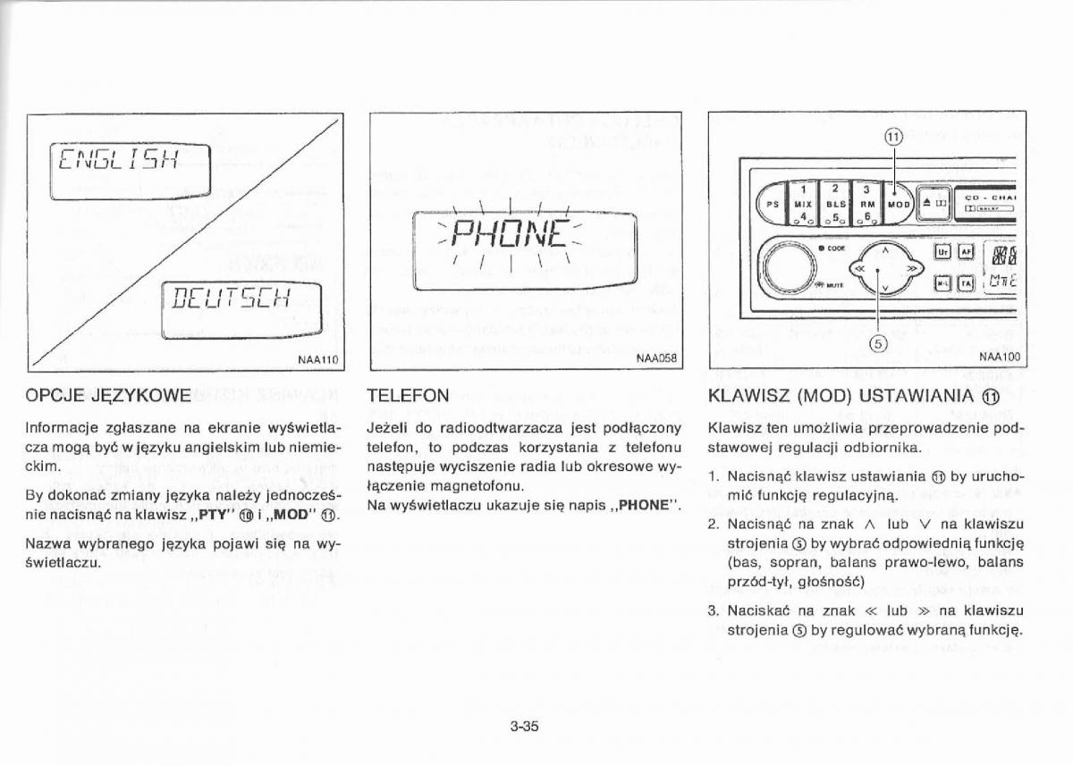 Nissan Primera P11 II instrukcja obslugi / page 91