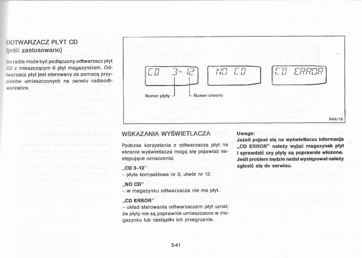 Nissan Primera P11 II instrukcja obslugi / page 97