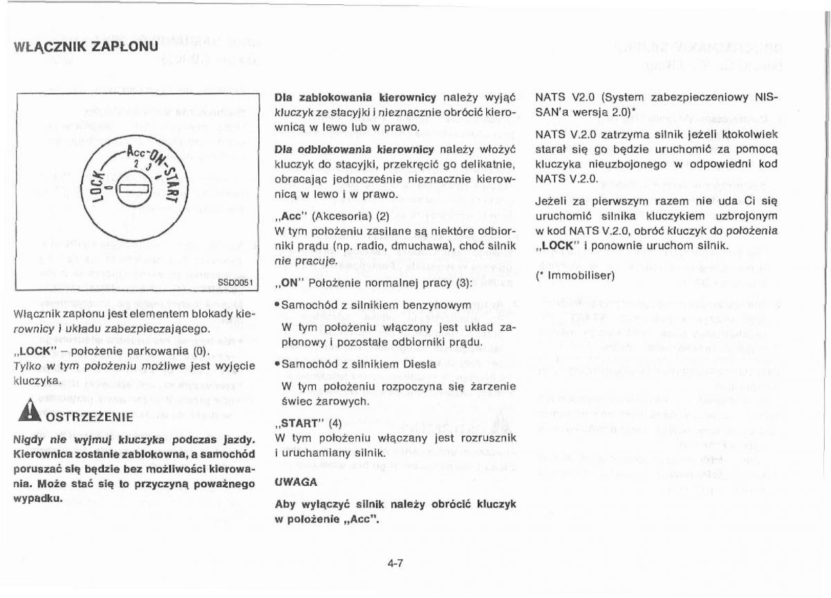 Nissan Primera P11 II instrukcja obslugi / page 109