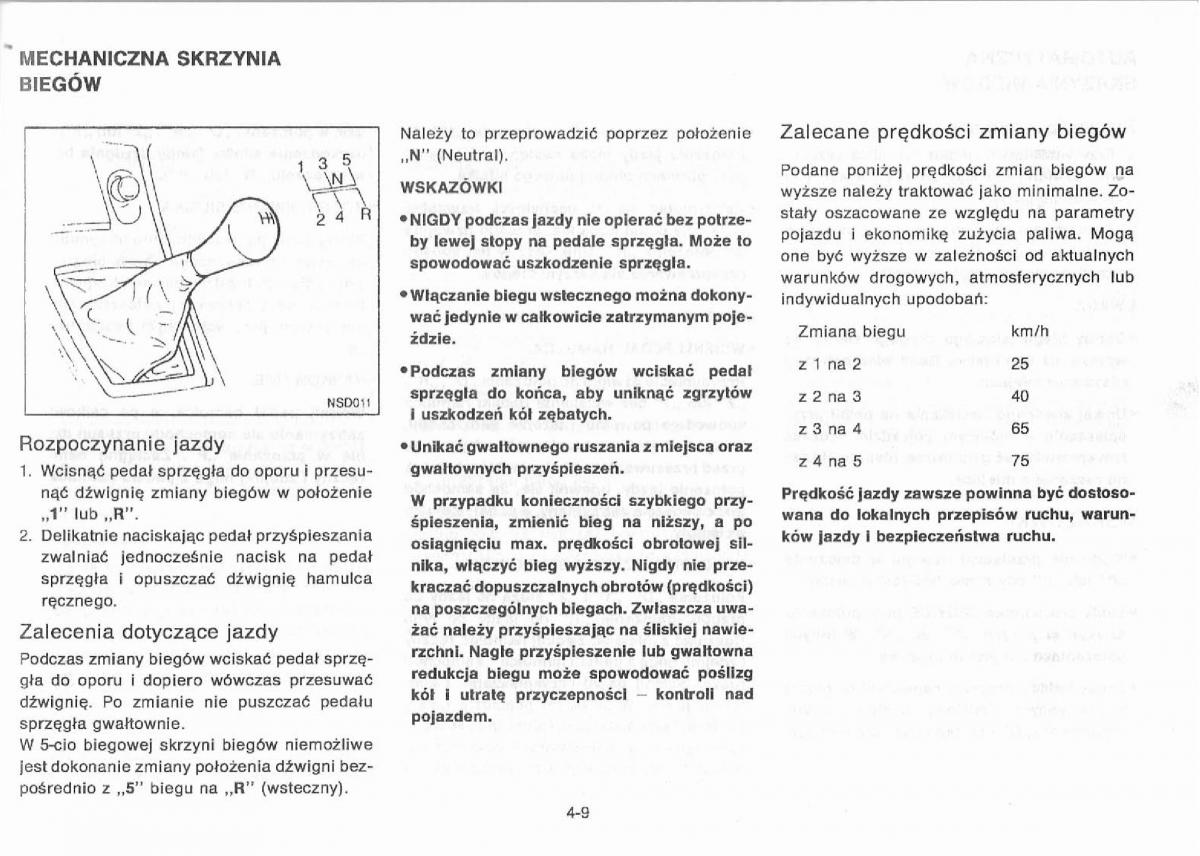 Nissan Primera P11 II instrukcja obslugi / page 111