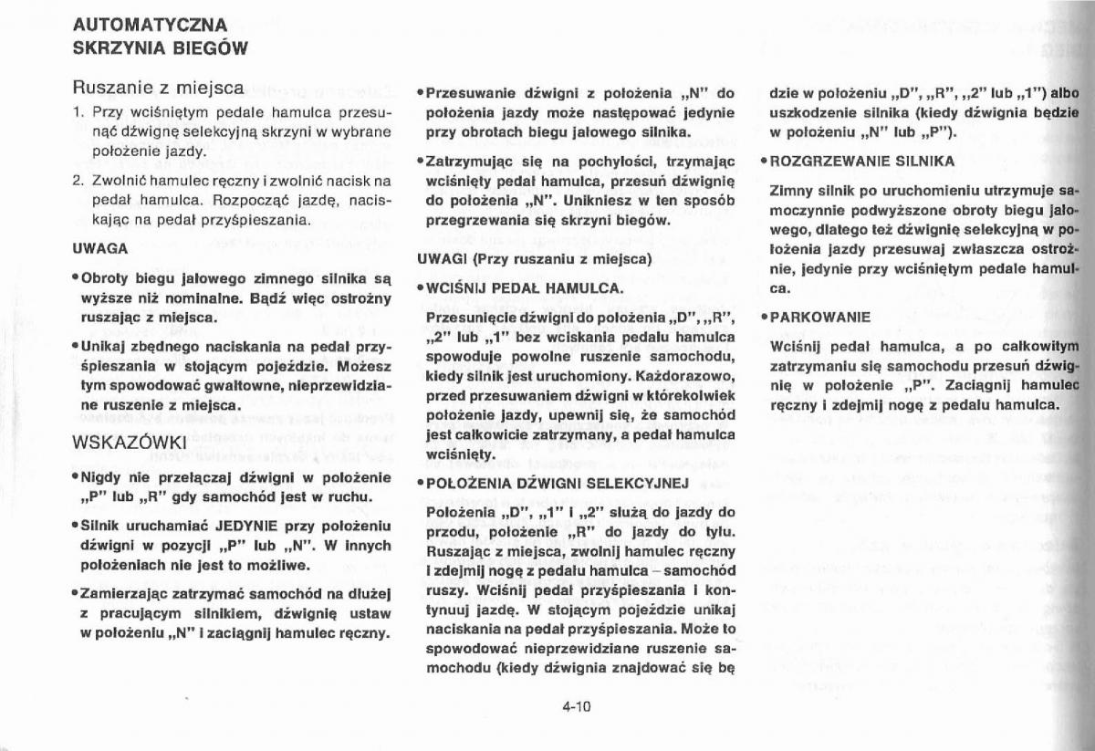 Nissan Primera P11 II instrukcja obslugi / page 112