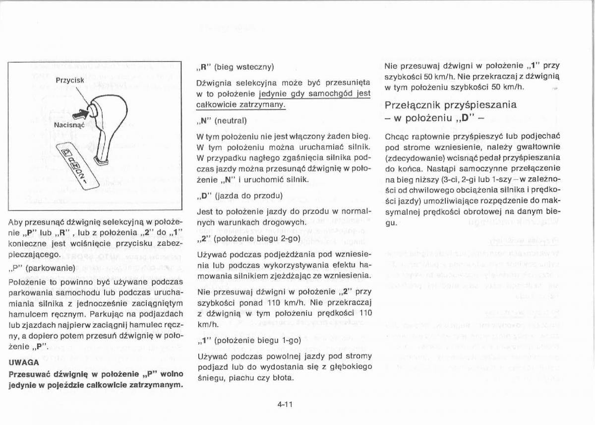 Nissan Primera P11 II instrukcja obslugi / page 113