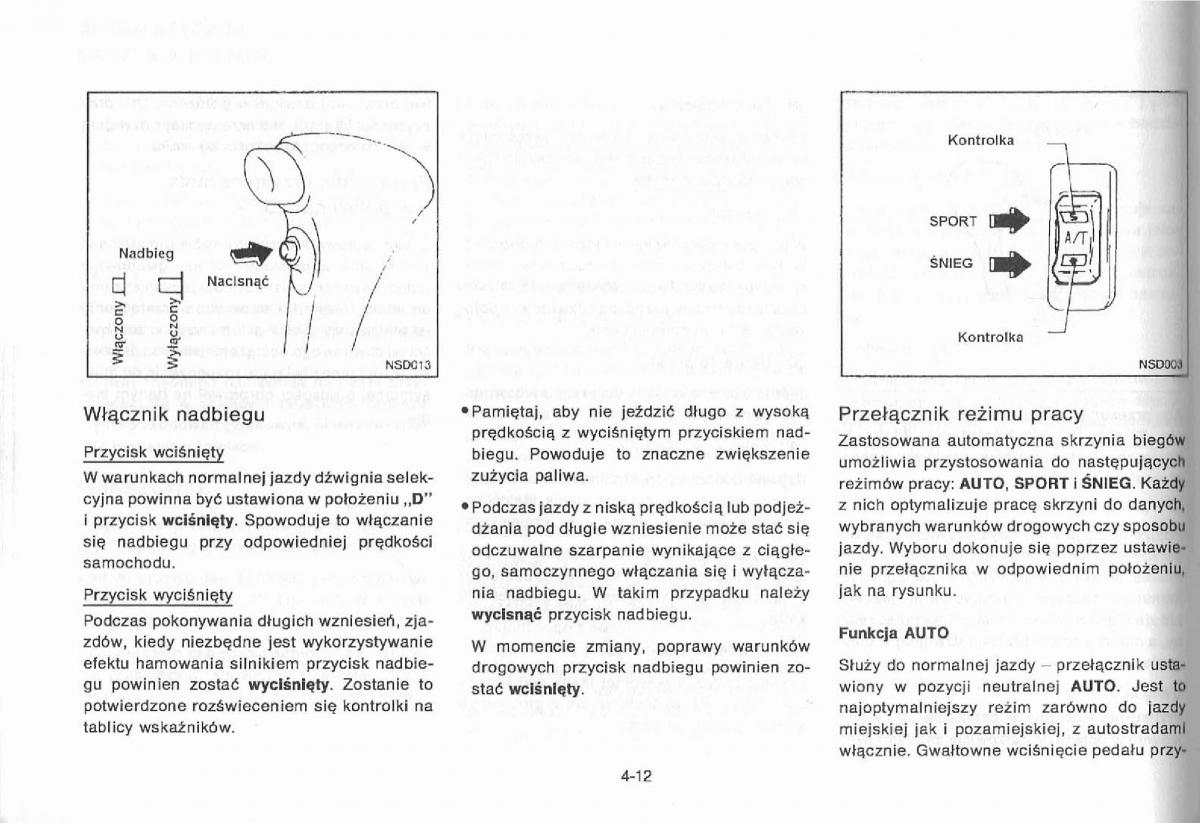 Nissan Primera P11 II instrukcja obslugi / page 114