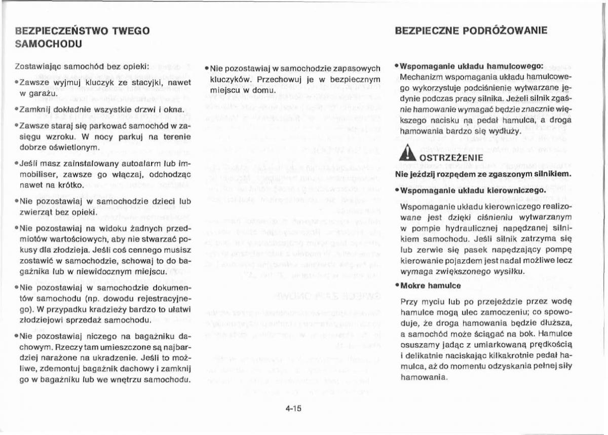 Nissan Primera P11 II instrukcja obslugi / page 117