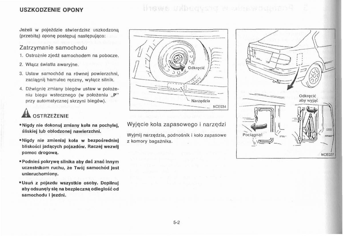 Nissan Primera P11 II instrukcja obslugi / page 122