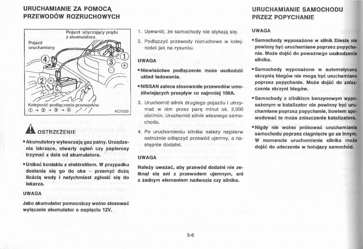 Nissan Primera P11 II instrukcja obslugi / page 126