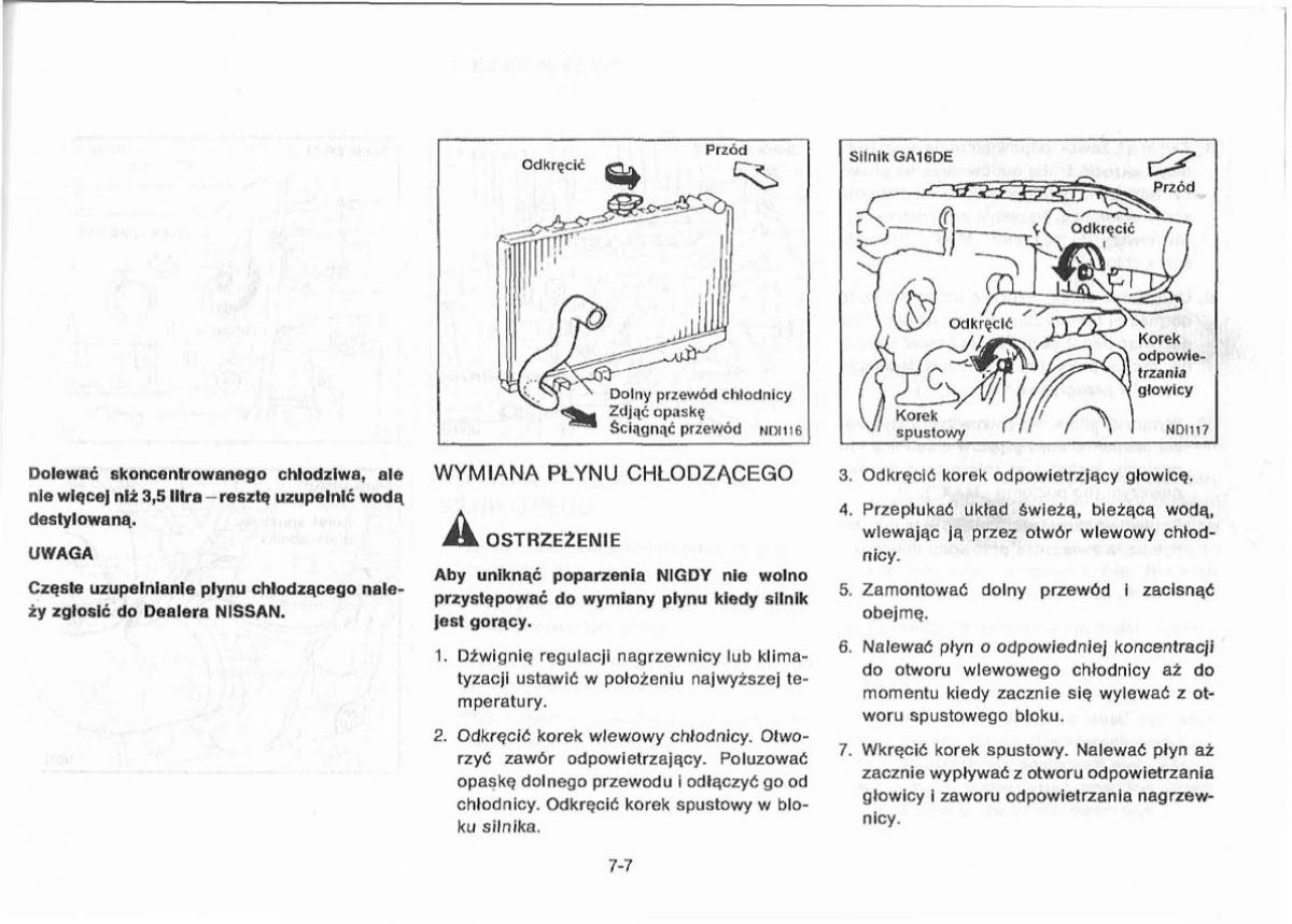 Nissan Primera P11 II instrukcja obslugi / page 141