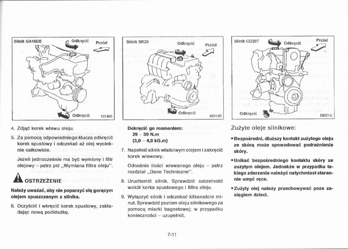 Nissan Primera P11 II instrukcja obslugi / page 145