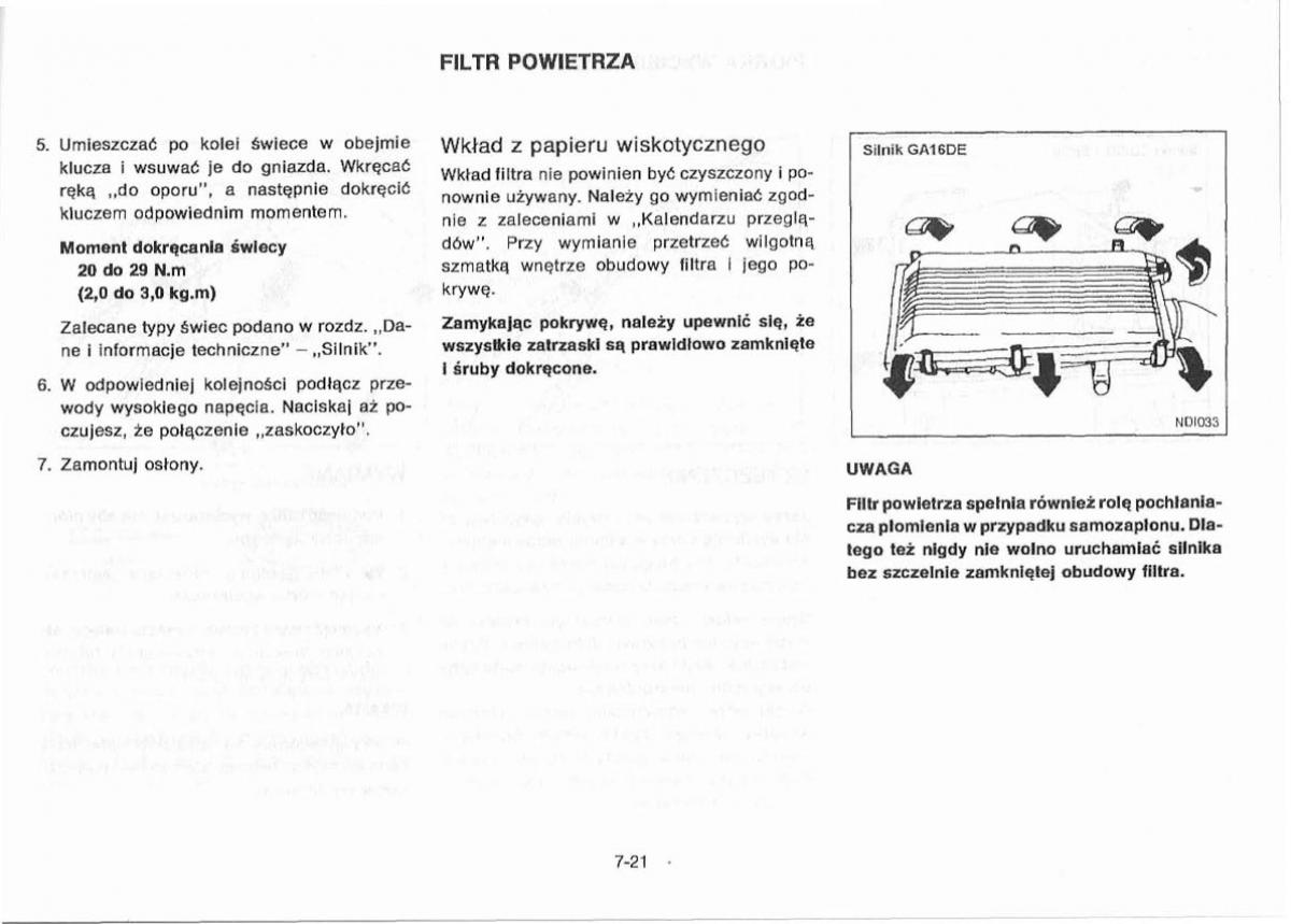 Nissan Primera P11 II instrukcja obslugi / page 155